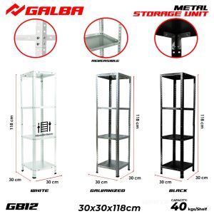 GALBA Galvanized Storage Shelves 345 Layers Adjustable ALL Metal Rack