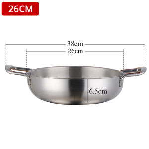 Onetwone 26cm stainless steel pot Korean style Instant noodles Pot Milk pot  Gas Induction  Pot Kitchen Cookware Frying Pan  Noodle Pot