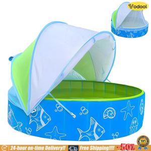 [VOS] Swimming Pool Collapsible Dog Pool with Canopy for Indoor Outdoor Backyard