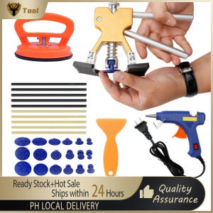 【With Glue Gun】Car dent repair tool Car Body Paintless Dent Repair Tools Dent Puller 18 Tabs Hand Tool Set for Auto Verhicle (car accessories)