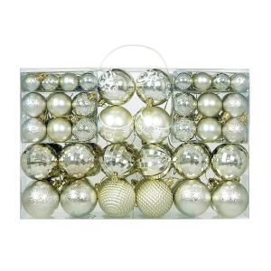 JIAOD 100pcs Painted Christmas Ball Set 3/4/6CM Shatterproof Hanging Ornament Crafts Waterproof Christmas Tree Decoration Pendant Xmas