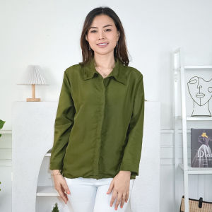 AliMaMa - RIKA TOP - Atasan Wanita Button Top Perempuan Blus Blouse Kemeja Linen Kekinian Medan