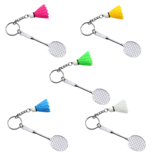 Keychain Mini Badminton Bat Pendant Keyring for Creative Metal Keychain Badminton for Key Chain for Sports Clubs