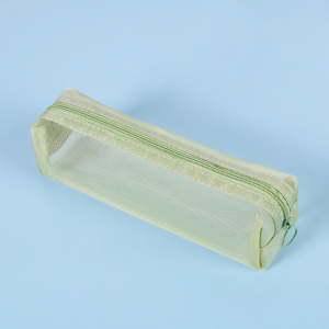 Tempat Pensil Transparan Simple Pouch Kosmetik Jaring Polos Tempat Penyimpanan Alat Tulis ATK3010