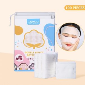 【COD】100pcs Cotton Pad Facial Cotton Pad Make-up Cotton Facial Cleansing Disposable 100% Cotton