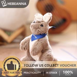 hebeanna Cute Cartoon Kangaroo Plush Keychain Stuffed Animal Doll Keyring Lovely Bag Pendant Backpack Hanging Decoration Gifts
