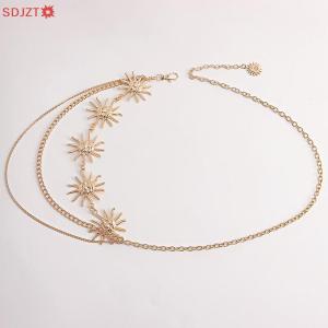 🚚【Local Express Delivery】🚚 Multilayer Punk Gothic Moon Sun Waist Chain Metal Belts For Women Dress Jewelry Waist Chain Waist Belts