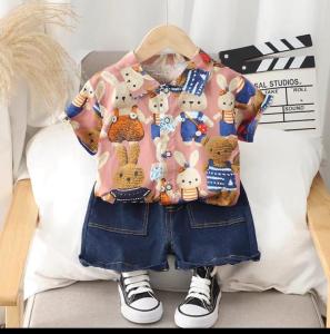 Setelan Baju Anak Laki-Laki (KEMEJA RABIT ) Untuk Anak Usia 6 Bulan sampai 4 Tahun bisa COD