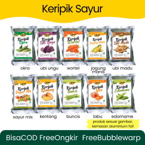 Fiona Keripik Buah dan Sayur - Apel Nangka Wortel Okra Labu Buncis - Oleh2 Khas Malang Netto 50 dan 100 Gram