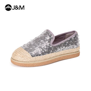Joy&Mario Casual Shoes Women Summer Flat Shoes Womens shoes sequin flat mesh shoes