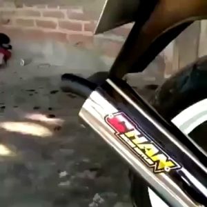 Knalpot Fizr Fiz r F1zr Force1 Chan racing perut hitam