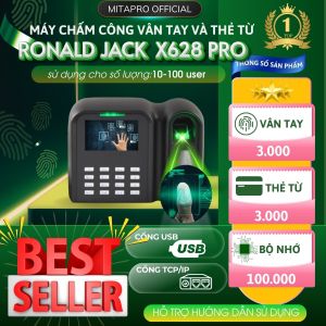 RONALD JACK X628PRO ( chính hãng) chấm công vân tay và thẻ từ sử dụng phần mềm chấm công MITAPRO