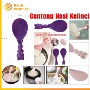 Centong Nasi Gagang Kelinci Sendok Nasi Rabbit Lucu Berdiri Anti Lengket Serbaguna