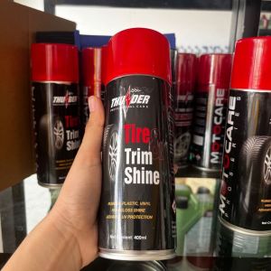 Chai Xịt Phục Hồi Nhựa Cho Nhựa Nhám Nhựa Bóng Lốp Xe Thunder Chai 400ml Tặng Kèm Khăn Chuyên Dụng- Cam kết chính hãng