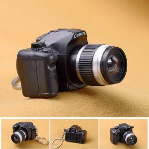 Mini Creative Camera Key Chain Ring Keyring Metal Keychain Gift Tool (no Camera Function)