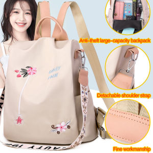 Womens waterproof oxford cloth backpack Casual temperament ladies anti-theft travel bag