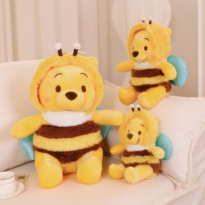 IPIE2 Plush Bee Winnie The Pooh Plush Toy PP Cotton Winnie The Pooh Anime Figures Pooh Bear Stuffed Toy Kawaii Bee Bee Anime Bear Stuffed Doll Toy Friends Birthday Gifts