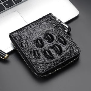 NEW Mens Wallet Crocodile Pattern Genuine Leather Purse Male Walet Multifunction Storage Zipper Bag Coin Purse Fashion Credit Card Holder Wallets