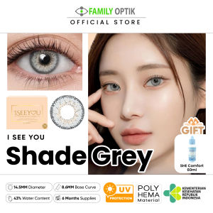 [FREE SHE COMFORT 60ML] I See You Shade Grey Monthly Softlens Warna Bulanan