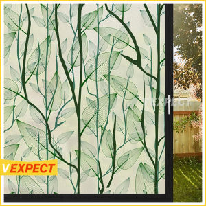 Window Film Sticker Privacy Non-Adhesive White Frosted Bird Decorative Window Cling for Glass Anti UV Static Cling for Home Bathroom Shower and Office