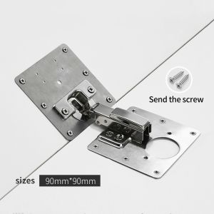 5pcs Stainless Steel Hinge Repair Plate Hinge Repair Brackets Cabinet Furniture Drawer Hinge Repair Plate With Screws Hardware Accessories