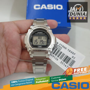 CASIO ORIGINAL - CASIO W-219HD-1A - MEN CT - STAINLESS STEEL - Silver - Jam dunia JD18ST # Jam Tangan Pria Jam Pria Jam Tangan Anti Air + CASIO W-219HD-1A W 219HD 1A W-219HD 219HD W219 W219HD W-219 $ S003