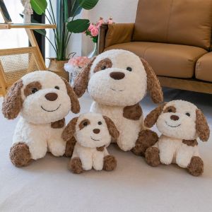 XUECHUANGYING Brown Spot Simulation Dog Plush Toy Stuffed Animal Smile Animal Puppy Dolls Sleep Pillow Soft Shiba Inu Plush Dolls Birthday Gifts
