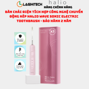 Bàn Chải Điện Tích Hợp Công Nghệ Chuyển Động Kép Halio Wave Sonic Electric Toothbrush - BH 2 năm - Hàng Chính Hãng