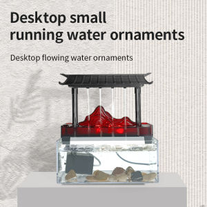 ลูกตุ้มน้ำไหลเรียกความมั่งคั่งขนาดเล็กหมุนเวียนน้ำฮวงจุ้ยล้อห้องนั่งเล่นสำนักงานการศึกษาตกแต่งเปิดของขวัญภูมิทัศน์ขนาดเล็ก