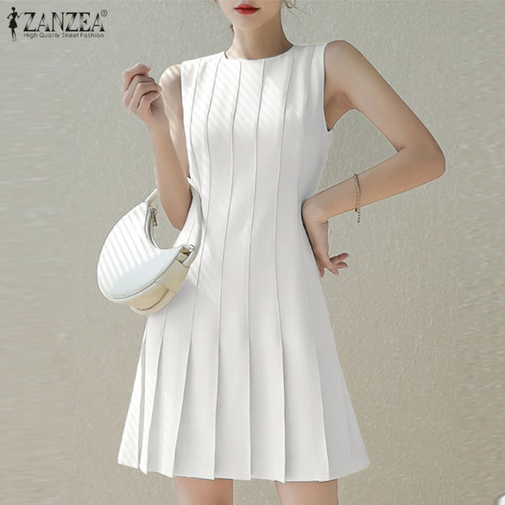 Womens Fashion Mini Dress Summer Sleeveless Party Elegant Casual