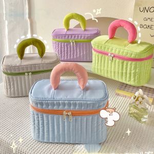 Y2K2 มัลติฟังก์ชั่ สร้างสรรค์และสร้างสรรค์ ไนลอนทำจากไนลอน แฟชั่นสำหรับผู้หญิง ง่ายๆ สีคมชัด กระเป๋าเครื่องอาบน้ำสำหรับเดินทาง กระเป๋าเครื่องสำอางผู้หญิง ถุงเก็บสัมภาระ กล่องใส่เครื่องสำอาง