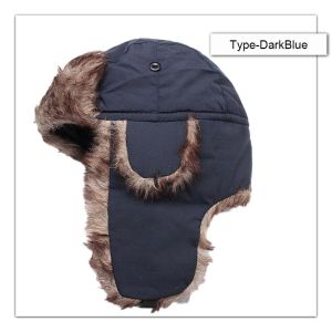 Mens Winter Trapper Aviator Trooper Earflap Warm Russian Waterproof Ski Hat Bomber Cap Russian Warm Ear Protectors Hats Russian Ushanka Trooper Hat Trapper Hunter Headwear Pilot Aviator Bomber Cap with Mask Ear Flaps Waterproof