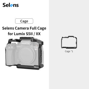 Selens Camera Full Cage For Luxim S5II/IIX with Cold Shoe&3/8-161/4-20 Thread hole&Arri Locating Holes