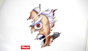 Pinch - One Piece Grunge Cut Sticker - Luffy Gear 5th Nika