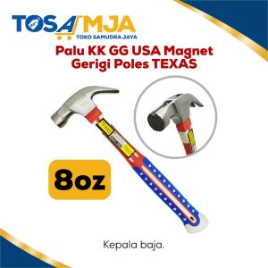 Palu Kambing KK magnet gerigi polos texas USA 8 Oz HSJ Gagang USA Fiber Karet
