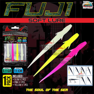 UMPAN Soft Lure RIPTIDE FUJI 3.1 GRAM 11 CM Umpan Pancing Casting Bahan Karet Kenyal Soft Lure