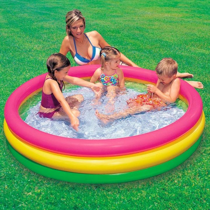 Baby Pool Intex Three Ring Pool Intex Sunset Glow Inflatable Round