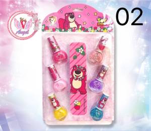 ชุดทาเล็บ 3 สีของเด็ก ตกแต่งเล็บเด็กพร้อมตะไบ สีจะไม่ตรงรูปนะคะ