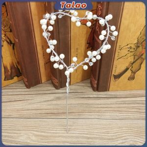 Talao Pearl Crown Cake Topper Decor Birthday Fairy Stick Party Wedding Anniversary Crown Decoration