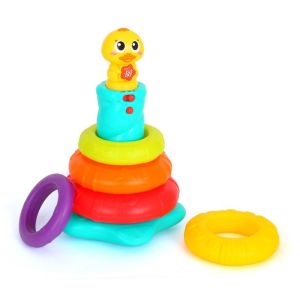 Huile Toy (Hola) แบรนด์แท้ ห่วงเป็ดเรียงซ้อนเสริมพัฒนการ Stacking Rainbow Duck ห่วงเรียงดนตรีคุณหนูน้อย ของเล่นเด็กมีเสียง ของเด็กเล่นเด็ก