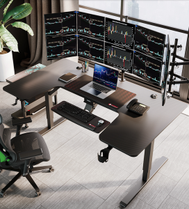 190cm U-Shaped Height Adjustable Office Workstation with Dual Electric Motor