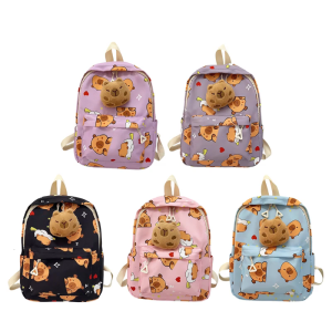 Fun Capybara School Backpack For Students Practical And Wear Resistant Book Bag For Short Trips And Daycare Needs