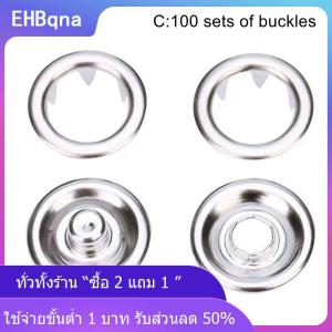 [COD] EHBqna KITCHEN ชุดเครื่องมือเครื่องมือยึดสแน็ปห่วงปุ่มสแน็ปโลหะพร้อมชุดเครื่องมือกดสำหรับเย็บเสื้อผ้า