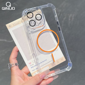 Luxury Shockproof Clear Wireless Charge Magne Case for iPhone 16 15 14 13 12 11 Pro Max Plus Camera Protection Magsafe Cover