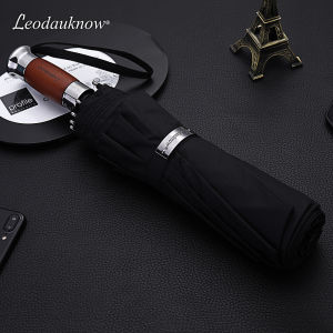 LORDWEY & Leodauknow Large Full Automatic Umbrella Rain Women Men Business Folding UV Umbrella Windproof German 10K Windbreak Golf Umbrellas
