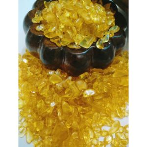 Vụn thạch anh vàng đã qua xử lý dùng để trang trí 1 kg