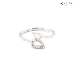 MEILYN Cincin Mata Daun Motif Baris 2SS Fashion Wanita Cantik 0221230785