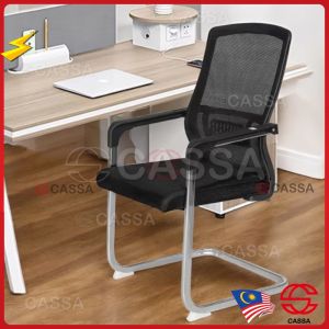 Cassa ROVER Ergonomic Office Side Chair Visitor Chair with Breathable Mesh Back ( Kerusi Pejabat )-Black