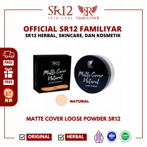 MATTE COVER NATURAL LOOSE POWDER SR12 / FACE POWDER BEDAK TABUR WITH SPF 15
