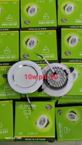(Sale sốc) Đèn led âm trần 10w phi 90 viền vàng viền bạc chíp Cree siêu sáng bền bảo hành 2 năm